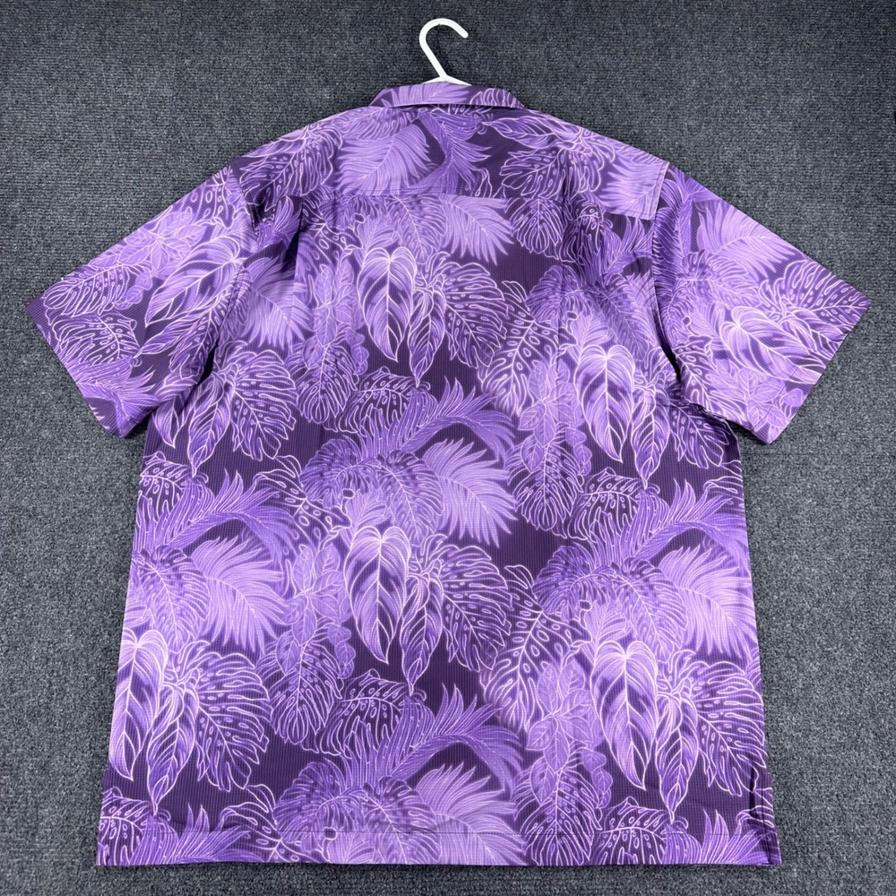 Tommy Bahama Button Down Mens XXL 2XL Purple Bahama Coast Luminescent Shirt NWT - Picture 8 of 14